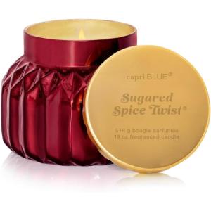 imageCapri Blue Royal Gem Holiday Candles  Jar Candles  Soy Wax Blend with Glass Candle Holder  Scented Candles for Home Sugared Spice Twist 19 oz
