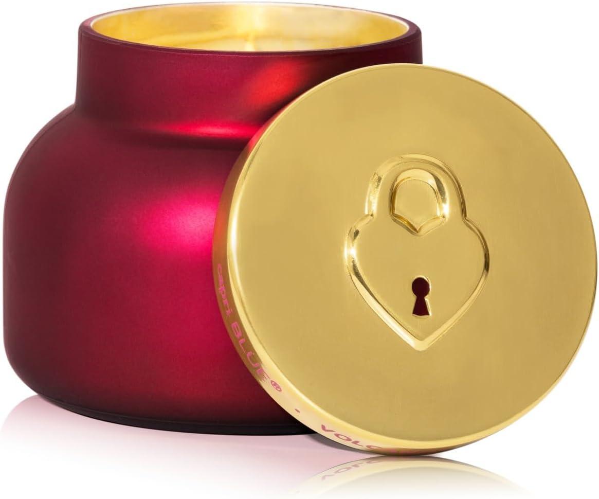 imageCapri Blue Volcano Scented Candles  Luxury Candles for Home Scented with Tropical Fruit ampamp Sugared Citrus  Long Lasting Soy Wax Blend  Valentines Day Signature Glass Jar Locked in Love 19 oz