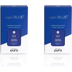 image:imageCapri Blue Pura Diffuser Refills  Luxury Home Fragrance  Long Lasting Oil Diffuser Scents with Notes of Mimosa Flower Grapefruit amp Violet Pink Grapefruit amp Prosecco Pack of 2 Pura RefillsAloha Orchid