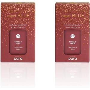 image:imageCapri Blue Pura Diffuser Refills  Luxury Home Fragrance  Long Lasting Oil Diffuser Scents with Notes of Mimosa Flower Grapefruit amp Violet Pink Grapefruit amp Prosecco Pack of 2 Pura RefillsTinsel  Spice