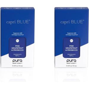 image:imageCapri Blue Pura Diffuser Refills  Luxury Home Fragrance  Long Lasting Oil Diffuser Scents with Notes of Mimosa Flower Grapefruit amp Violet Pink Grapefruit amp Prosecco Pack of 2 Pura RefillsPink Grapefruit  Prosecco