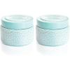 image:imageCapri Blue Volcano Printed Travel Tin Jar Candle  Luxury Candle with a Long Lasting Soy Wax Blend  Scented with Tropical amp Fruity Fragrance Aqua Color 85 oz Pack of 2