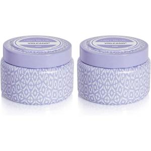 image:imageCapri Blue Volcano Printed Travel Tin Jar Candle  Luxury Candle with a Long Lasting Soy Wax Blend  Scented with Tropical amp Fruity Fragrance Lavender Color 85 oz Pack of 2