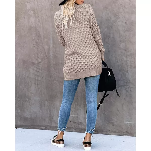 Saodimallsu Womens Loose Open Front Cardigan Long Sleeve Casual Lightweight Soft Knit Sweaters Coat with PocketsAs Show