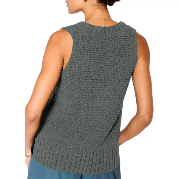 Saodimallsu Womens Sleeveless Sweater Vest Lightweight V Neck Summer Sweater Tank Tops Casual Knit Tunic Cami ShirtsGrey