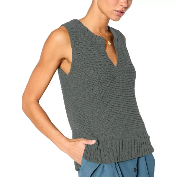 Saodimallsu Womens Sleeveless Sweater Vest Lightweight V Neck Summer Sweater Tank Tops Casual Knit Tunic Cami ShirtsGrey