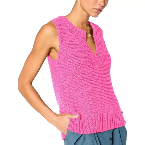 Saodimallsu Womens Sleeveless Sweater Vest Lightweight V Neck Summer Sweater Tank Tops Casual Knit Tunic Cami ShirtsPink