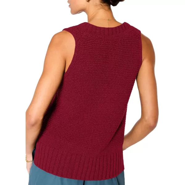 Saodimallsu Womens Sleeveless Sweater Vest Lightweight V Neck Summer Sweater Tank Tops Casual Knit Tunic Cami ShirtsRed