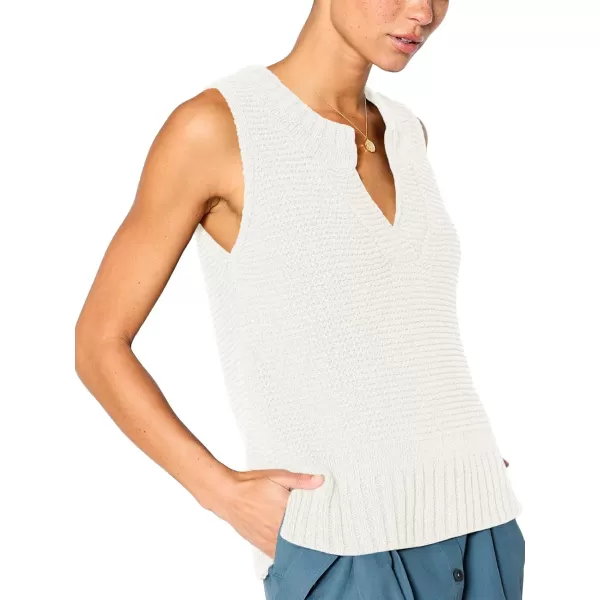 Saodimallsu Womens Sleeveless Sweater Vest Lightweight V Neck Summer Sweater Tank Tops Casual Knit Tunic Cami ShirtsWhite