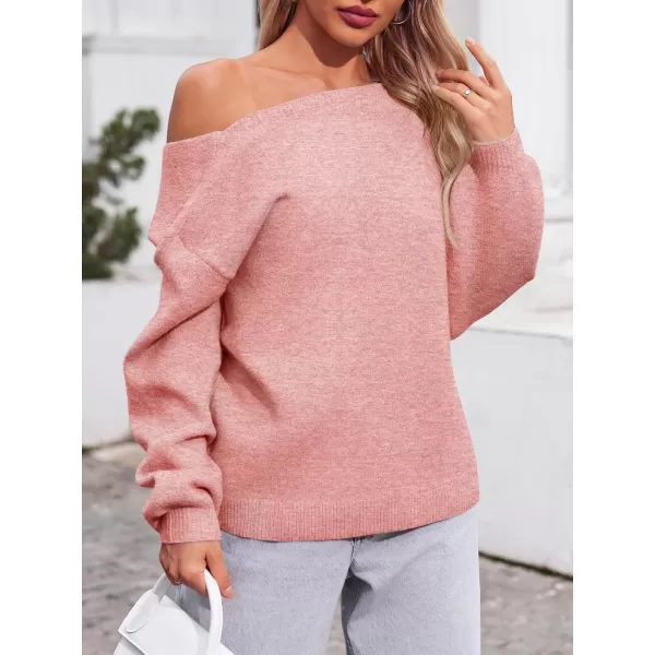 Saodimallsu Womens V Neck Long Sleeve Sweater Fall Trendy Sequin Bow Cropped Sexy Loose Knit Pullover Jumper TopsPink