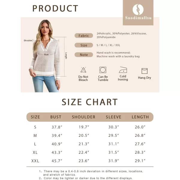 imageSaodimallsu Womens Fall Sweaters Tops Lapel V Neck Knit Sweater Color Block Long Sleeve Casual Soft Pullover ShirtCoffee