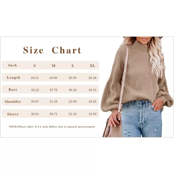 imageSaodimallsu Womens Turtleneck Oversized Sweaters Chunky Long Sleeve Loose Casual Pullover Slouchy Knit Jumper TopsZapricot