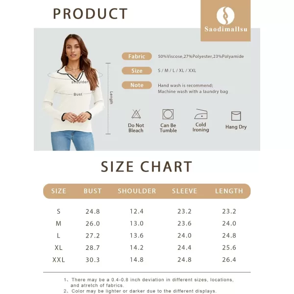 imageSaodimallsu Womens V Neck Sweater Collared Fitted Long Sleeve Ribbed Knit 2024 Trendy Pullover ShirtsGrey