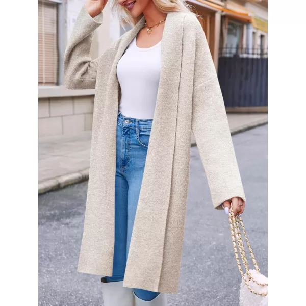 imageSaodimallsu Womens Long Cardigan Sweaters Chunky Open Front Oversized Slouchy Knit Fall Trendy Coatigan JacketsApricot