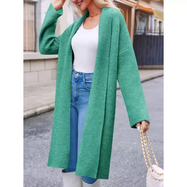 imageSaodimallsu Womens Long Cardigan Sweaters Chunky Open Front Oversized Slouchy Knit Fall Trendy Coatigan JacketsGreen