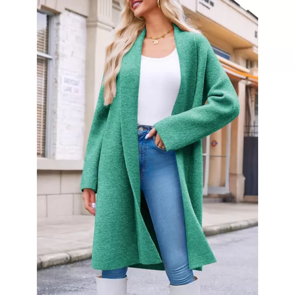 imageSaodimallsu Womens Long Cardigan Sweaters Chunky Open Front Oversized Slouchy Knit Fall Trendy Coatigan JacketsGreen