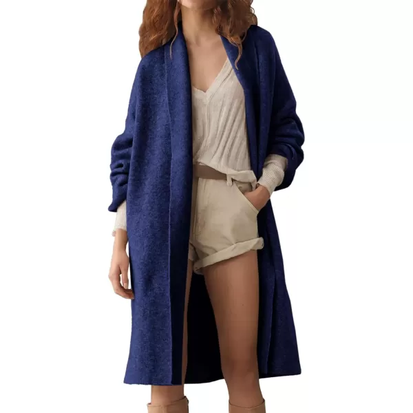 imageSaodimallsu Womens Long Cardigan Sweaters Chunky Open Front Oversized Slouchy Knit Fall Trendy Coatigan JacketsNavy Blue