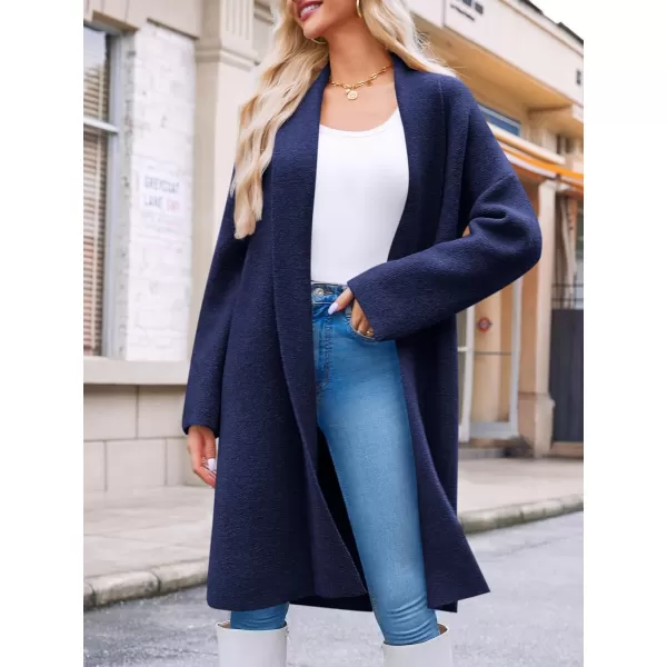 imageSaodimallsu Womens Long Cardigan Sweaters Chunky Open Front Oversized Slouchy Knit Fall Trendy Coatigan JacketsNavy Blue