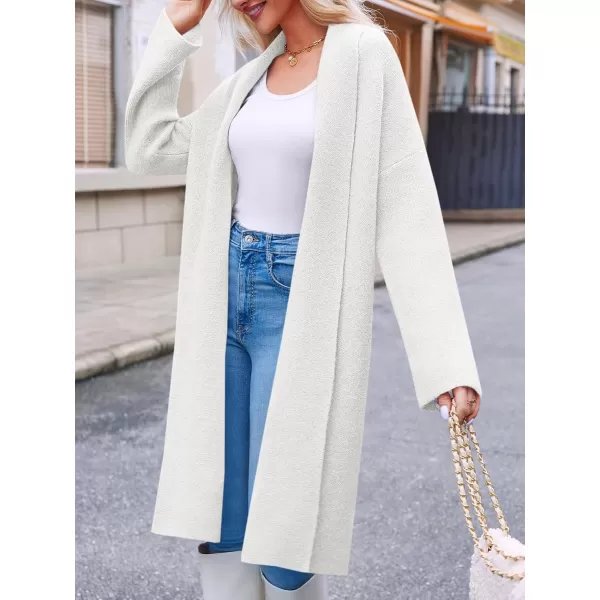 imageSaodimallsu Womens Long Cardigan Sweaters Chunky Open Front Oversized Slouchy Knit Fall Trendy Coatigan JacketsWhite