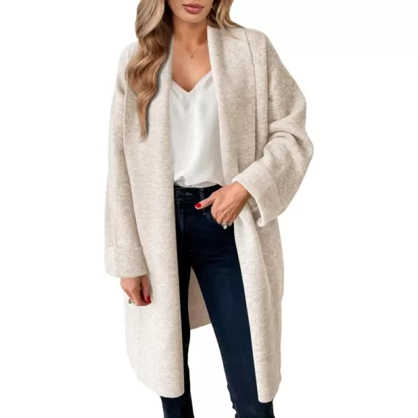 imageSaodimallsu Womens Long Cardigan Sweaters Chunky Open Front Oversized Slouchy Knit Fall Trendy Coatigan JacketsApricot