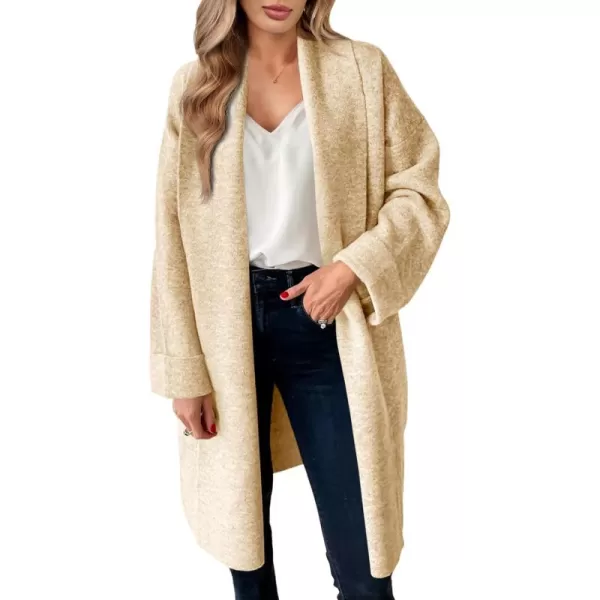 imageSaodimallsu Womens Long Cardigan Sweaters Chunky Open Front Oversized Slouchy Knit Fall Trendy Coatigan JacketsApricot Yellow