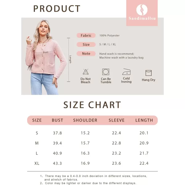 imageSaodimallsu Womens Cropped Cardigan Sweaters Chunky Button Down Long Sleeve Crewneck Waffle Knit Sweater JacketBeige