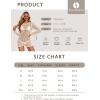 imageSaodimallsu Womens Crochet Swimsuit Cover Up Long Sleeve Crewneck Backless Hot Shot Romper Hollow Out Bodycon Short JumpsuitApricot