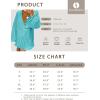 imageSaodimallsu Women Crochet Cover Up Long Sleeve Deep V Neck Hollow Out Sweater Oversized Beach Mini Dress Bathing Suit CoverupBlue