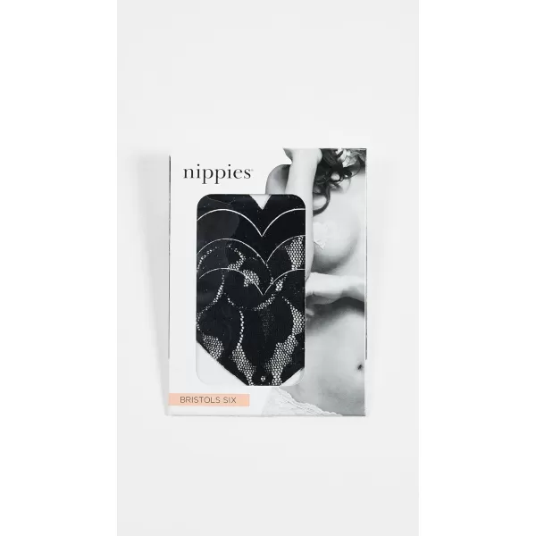 Nippies Black Heart Waterproof Adhesive Fabric Nipple Cover Pasties C
