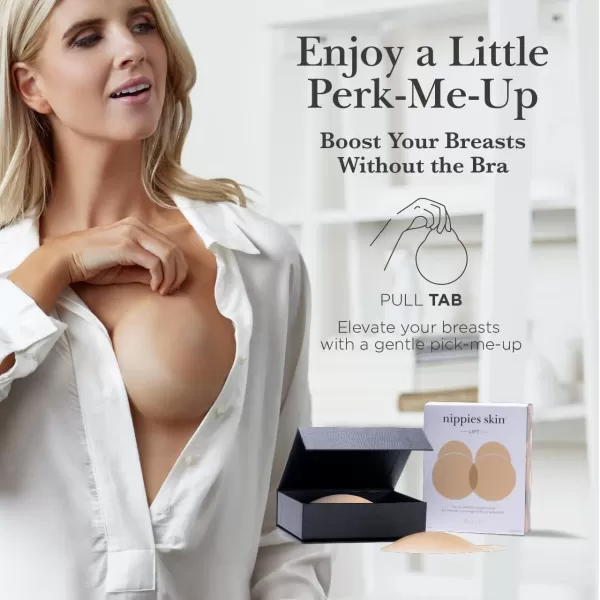 Nippies Nipple Cover  Sticky Adhesive Silicone Nipple Pasties  Reusable Pasty Nipple Covers for Women with Travel BoxCaramel