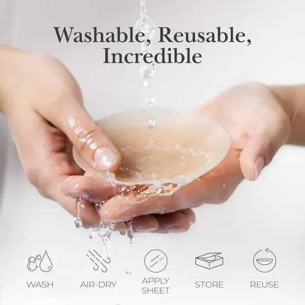 Nippies Nipple Cover  Sticky Adhesive Silicone Nipple Pasties  Reusable Pasty Nipple Covers for Women with Travel BoxCaramel