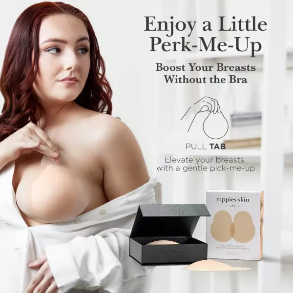 Nippies Nipple Cover  Sticky Adhesive Silicone Nipple Pasties  Reusable Pasty Nipple Covers for Women with Travel BoxCrme