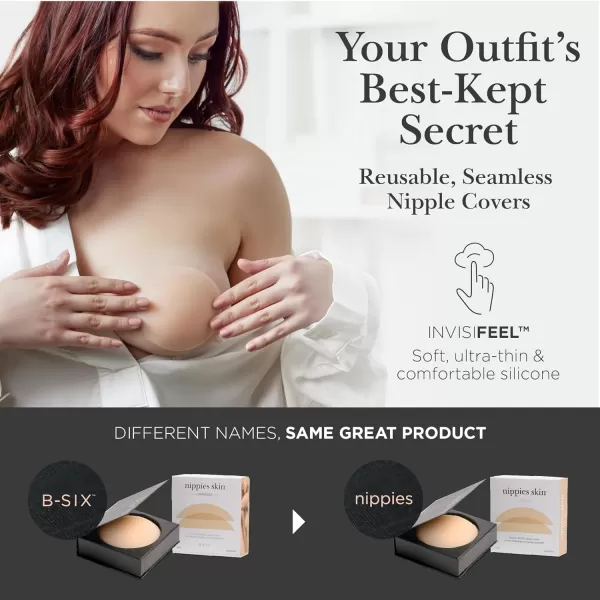 Nippies Nipple Cover  Sticky Adhesive Silicone Nipple Pasties  Reusable Pasty Nipple Covers for Women with Travel BoxEspresso