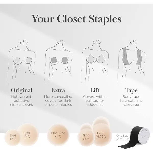 Nippies Nipple Cover  Sticky Adhesive Silicone Nipple Pasties  Reusable Pasty Nipple Covers for Women with Travel BoxHazelnut