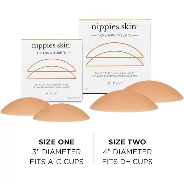 Nippies NonAdhesive Bra Liner Nipple Covers for Women  Reusable Silicone NoShow Inserts with Travel BoxCaramel