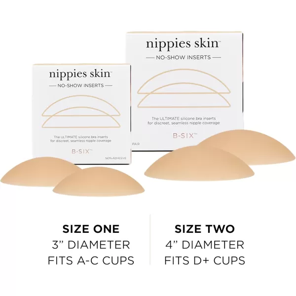 Nippies NonAdhesive Bra Liner Nipple Covers for Women  Reusable Silicone NoShow Inserts with Travel BoxCrme