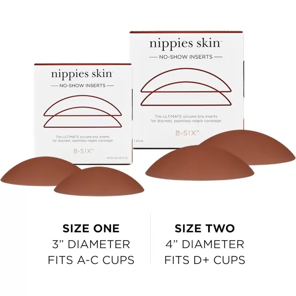 Nippies NonAdhesive Bra Liner Nipple Covers for Women  Reusable Silicone NoShow Inserts with Travel BoxHazelnut