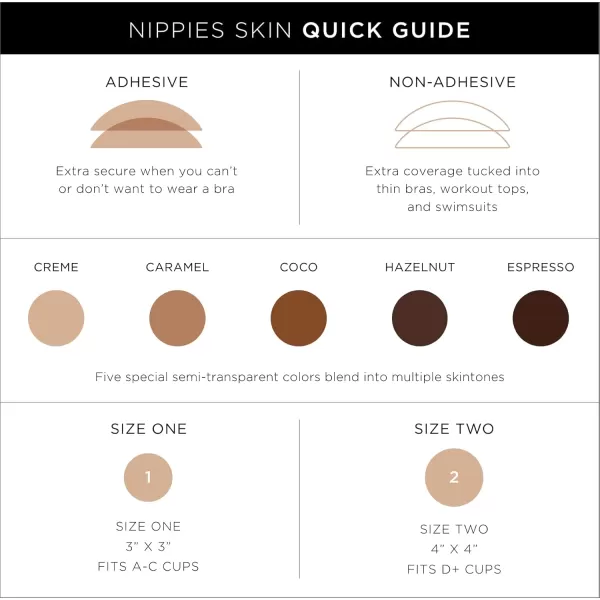 Nippies NonAdhesive Bra Liner Nipple Covers for Women  Reusable Silicone NoShow Inserts with Travel BoxHazelnut