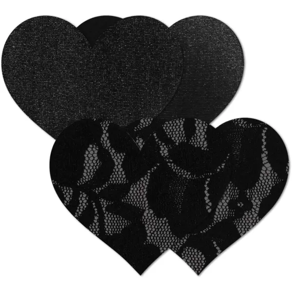 Nippies Womens Waterproof Adhesive Fabric Nipple Cover PastiesBlack