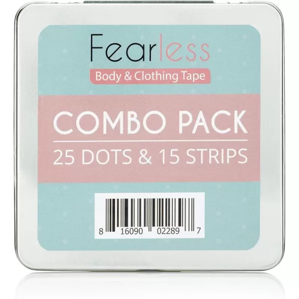 Fearless Tape  Double Sided Tape  Combo Pack of Dots and Strips for Fashion Clothing ampamp Body  All Day Strength ampamp Superior Adhesive