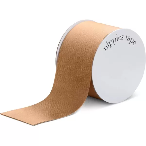 Nippies Breast Lift Tape  2inch Wide Adhesive Fashion Tape For Skin and Body Invisible Under ClothingCaramel