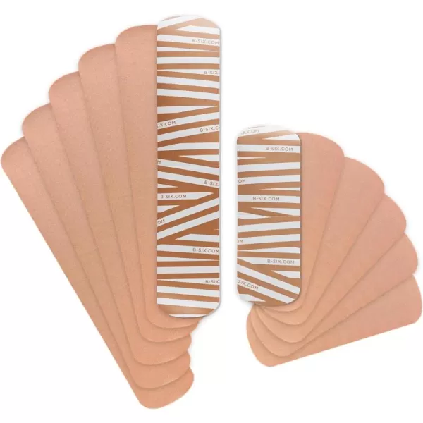 Nippies Precut Tape 12 Pieces  Boob Tape  Soft Stretch Skin Safe Custom Cleavage LingerieLevel SupportCaramel