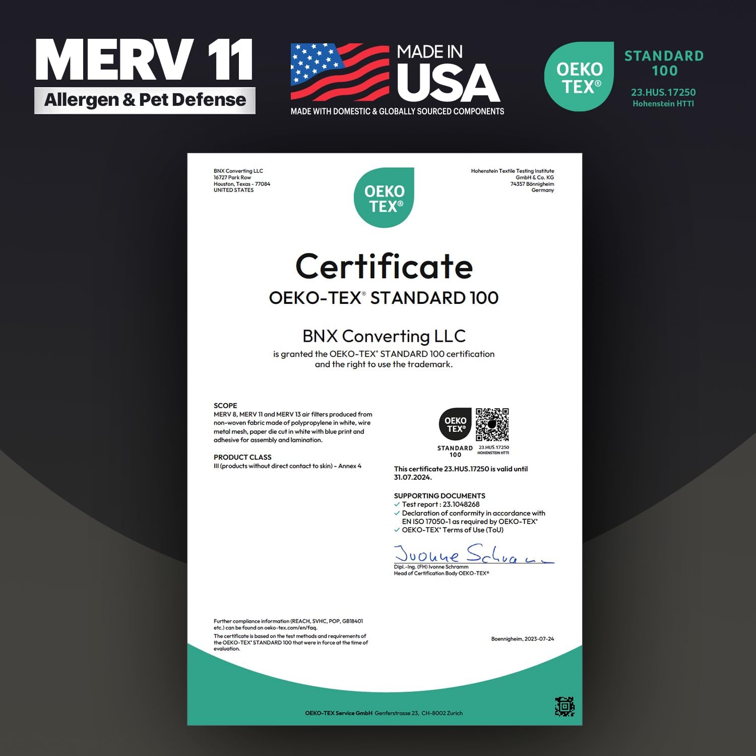 BNX TruFilter 20x22x1 Air Filter MERV 11 6Pack  MADE IN USA  Allergen Defense Electrostatic Pleated Air Conditioner HVAC AC Furnace Filters for Allergies Dust Pet Smoke Allergy MPR 1200 FPR 716x24x1 6Pack
