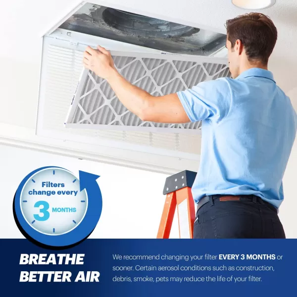 BNX TruFilter 10x10x1 Air Filter MERV 13 6Pack  MADE IN USA  Electrostatic Pleated Air Conditioner HVAC AC Furnace Filters for Allergies Pollen Mold Bacteria Smoke Allergen MPR 1900 FPR 1014x20x1 4Pack