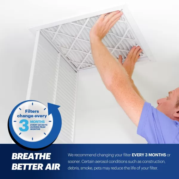 BNX TruFilter 10x10x1 Air Filter MERV 13 6Pack  MADE IN USA  Electrostatic Pleated Air Conditioner HVAC AC Furnace Filters for Allergies Pollen Mold Bacteria Smoke Allergen MPR 1900 FPR 1012x12x1 6Pack