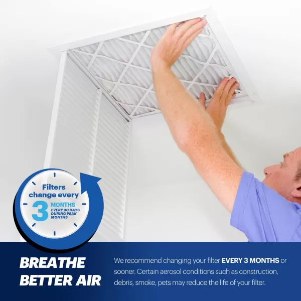 BNX TruFilter 10x10x1 Air Filter MERV 13 6Pack  MADE IN USA  Electrostatic Pleated Air Conditioner HVAC AC Furnace Filters for Allergies Pollen Mold Bacteria Smoke Allergen MPR 1900 FPR 1020x20x1 12Pack