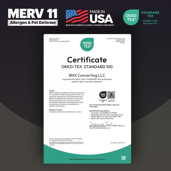 BNX TruFilter 20x22x1 Air Filter MERV 11 6Pack  MADE IN USA  Allergen Defense Electrostatic Pleated Air Conditioner HVAC AC Furnace Filters for Allergies Dust Pet Smoke Allergy MPR 1200 FPR 714x24x1 4Pack