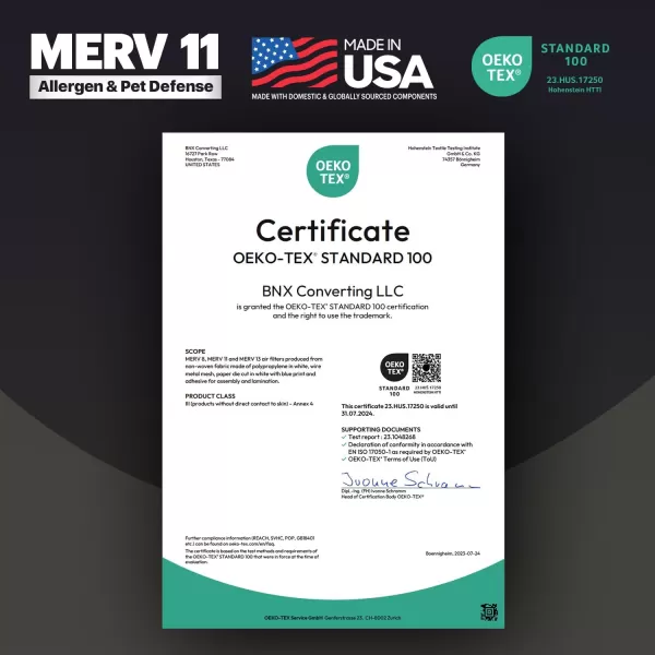 BNX TruFilter 20x22x1 Air Filter MERV 11 6Pack  MADE IN USA  Allergen Defense Electrostatic Pleated Air Conditioner HVAC AC Furnace Filters for Allergies Dust Pet Smoke Allergy MPR 1200 FPR 720x24x2 4Pack