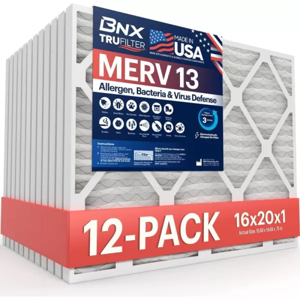 16x20x1 12-Pack
