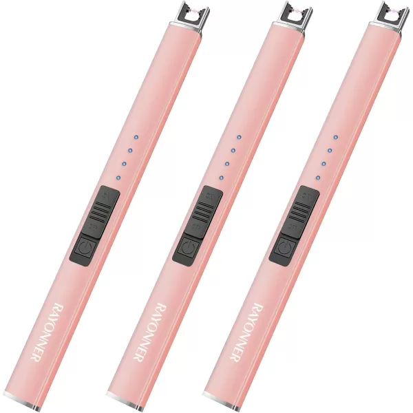 imageRAYONNER Candle Lighter Plasma Arc Lighters Windproof Flameless with  Stocking Stuffers for Women Men Wife Adults Double Safety Switch 1Pack Rose GoldRose Gold